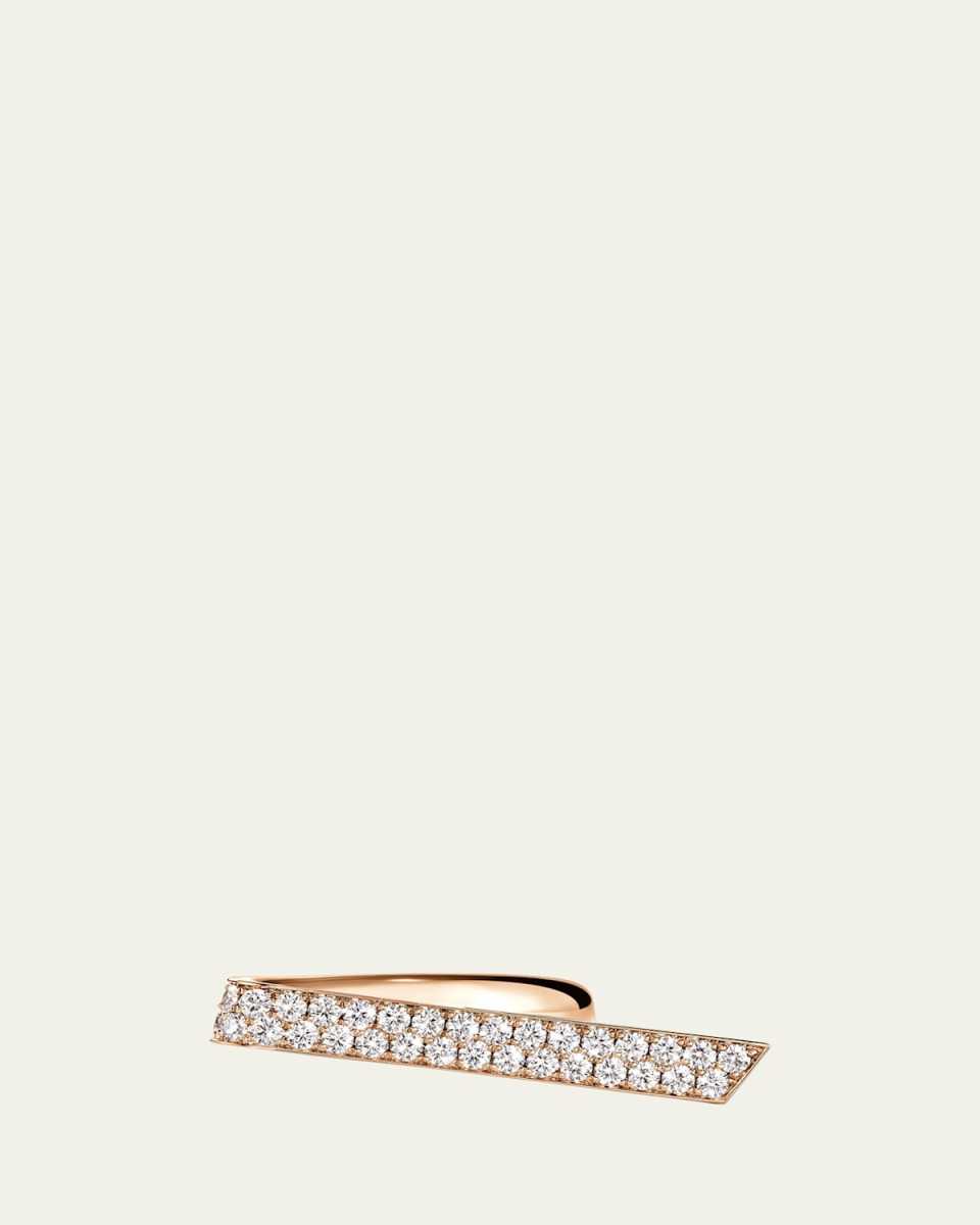 Inside Out Elongated Diamond Flip Ring in 18K Yellow Gold, Size
